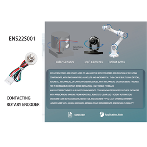 ENS22 Series Bộ mã hóa quay cơ học 22mm màng Carbon dẫn điện bộ mã hóa 64-128 PPR cánh tay robot Radar - Product Image 1