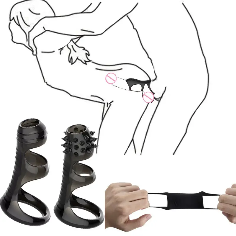 Bdsm Toys Reusable Bondage Delayed Ejaculation Penis Rooster Chastity Panis Ring For Men Stimulate Women Clitoris Sex Products