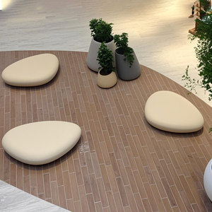 เก้าอี้ทรงไข่ทำจากหินกรวดแบบเว้าสำหรับ Y487กันน้ำใช้กลางแจ้งเก้าอี้ทำงานศิลปะสำหรับห้างสรรพสินค้าและยิม - Product Image 1