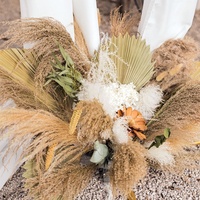 Arche de mariage en plein air, toile de fond, fleurs séchées, Bouquet de Pampas, décor en métal, support de fleurs de mariage