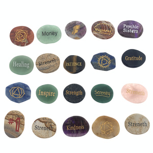 Customized Various Engraved Semi Precious Thumb Stones Inspiration <strong>Crafts</strong> Gift <strong>Gemstone</strong> Carving - Product Image 2