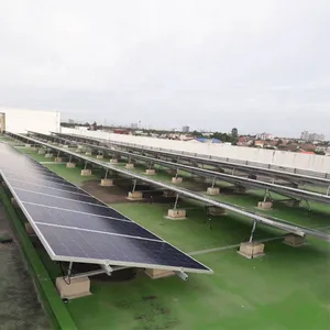 Panel surya dipasang tanah Solar sistem pemasangan rel surya aluminium