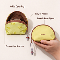 Pochette de voyage mini en PU avec fermeture éclair en résine, grande ouverture, organiseur de toilette portable pour filles, usage quotidien