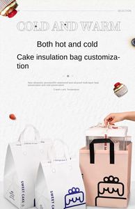 Non-woven Thermal Insulation Foldable Portable Takeaway Cooler Bags with Zipper Closure Custom Logo Disposable - Product Image 4