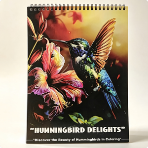 <span class=keywords><strong>Libro</strong></span> para Colorear Personalizado con Espiral, Diseño de Colibrí para Adultos, Intrincado, con Aves Tropicales y Flores, para Aliviar <span class=keywords><strong>el</strong></span> Estrés, Dibujo a Lápiz, Impresión OEM - Product Image 4