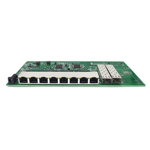 Interruttore a 8 porte 1000Mbps Reverse POE modulo personalizzato 2SFP scheda di circuito in <span class=keywords><strong>fibra</strong></span> <span class=keywords><strong>ottica</strong></span> 12V/24V/48V - Product Image 1