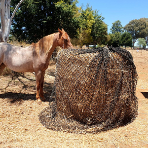 ตาข่ายหญ้าโพลีเอสเตอร์ไร้ปม ทนทานต่อการกัดแทะ สีเขียว สำหรับปศุสัตว์ ฟาร์มปศุสัตว์ และการให้อาหารม้า - Product Image 5