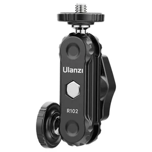 Ulanzi R102 Flexible Metal Dual Ball head camera mount Adjustable Magic Arm with Both 1/4" Thread for LCD Monitor/LED Lights