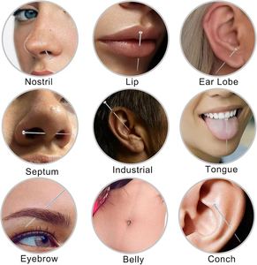 <span class=keywords><strong>Piercing</strong></span> côn bóng Grabber công cụ cho đồ trang sức 14G 16G 18g 20g thép không gỉ phẳng lại Bông tai <span class=keywords><strong>piercing</strong></span> Applicator công cụ - Product Image 6