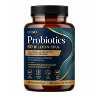Capsules de probiotiques VitaHall 60 milliards d'UFC 20 souches avec prébiotiques et fibres pour soutenir l'équilibre digestif et la santé immunitaire OEM
