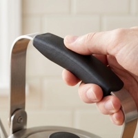 Bouilloire à thé portable en acier inoxydable brossé mat 1,5/2/3L, sans sifflet, avec poignée froide au toucher, pour cuisinières à induction et à gaz