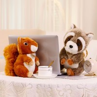 Vente chaude en peluche écureuil et raton laveur poupée mignon en peluche 17cm 25cm 30cm Animal jouet enfants confort poupée cadeau