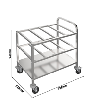 Chariot de service repas en acier inoxydable pour avions, chariot de restauration commercial pour bacs GN, idéal pour les cuisines de restaurants aériens et les plateaux GN