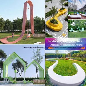 Banco Escultórico Personalizado para Exteriores, Asiento para Árboles, para Parques, Compras, Centros Comerciales, Silla de Ocio Pública con Forma Especial - Product Image 5