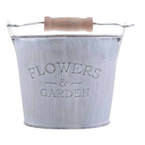 Maceta de zinc Maceta Bañera y cubo galvanizados de metal para macetas galvanizadas verdes Hogar Jardín y balcón - Product Image 1