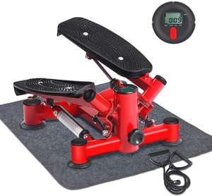 Wellshow Mini Stepper Fitness cardiofrequenzimetro regolabile con <span class=keywords><strong>fasce</strong></span> di resistenza Monitor LCD - Product Image 1