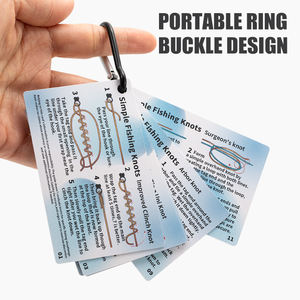 LUSHAZER – Lot de 12 cartes de guides de nœuds de pêche essentiels en PVC, guide de poche portable pour tous les pêcheurs - Product Image 5