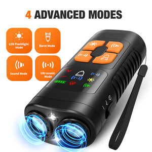 Tize最新多功能发光二极管七彩屏狗排斥器超声波防树皮控制训练器手持狗威慑 - Product Image 3