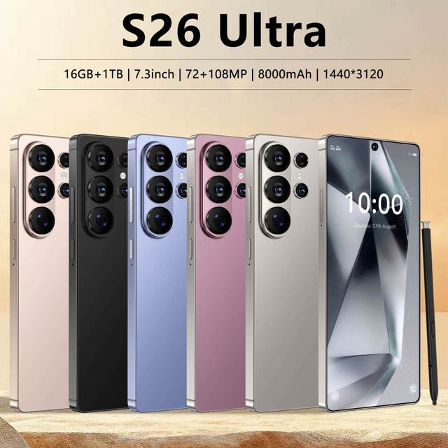High Configuration S26 Ultra Smart Phone 7.3inch 16+1TB Unlock S-Pen Global 5G WIFI Inteligente Gaming S23 S26 Mobile Phones