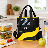 Sac isotherme à double couche de grande capacité, réutilisable, personnalisé OEM ODM, sac isotherme portable pour le travail, les pique-niques et les voyages