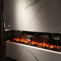 Cheminée électrique moderne SEFIRE VSFB750 à LED, effet vapeur d'eau 3D, pour intérieur, en acier, pour appartements, télécommande, vente chaude