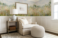 Groothandel Impressionistische Wildflower Meadow Muurschildering Behang Op Maat Zachte Pastelkleurige Waterdichte Wanddecoratie Moderne Woonkamer Slaapkamer