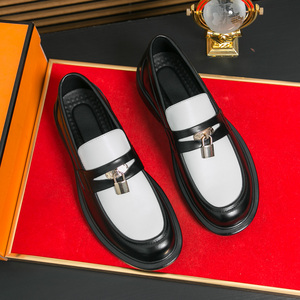 Zapatos de Vestir para <span class=keywords><strong>Hombre</strong></span> con Plataforma y <span class=keywords><strong>Borlas</strong></span>, Diseño Cómodo con Suela que Aumenta la Altura, Color Negro - Product Image 6