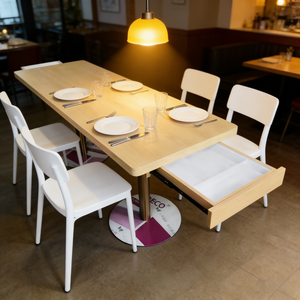 Mesa de Centro Moderna, Ecológica y Duradera, con Cajones Rectangulares para Almacenamiento, Ideal para Cafeterías, Restaurantes de Comida Rápida y Salas de Estar - Product Image 1