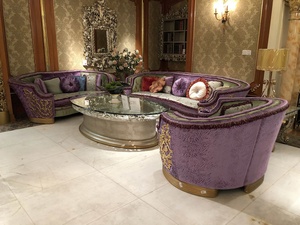 Italian Luxury Antique Style Living Room Furniture Designs and <strong>Prices</strong> Fabric <strong>Sofa</strong> <strong>Set</strong> - Product Image 2