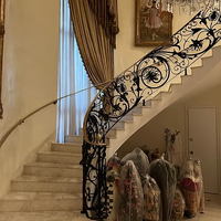 Produit chaud balustrade en fer durable garde-corps Euro Villa escalier balustres décoratifs en fer forgé