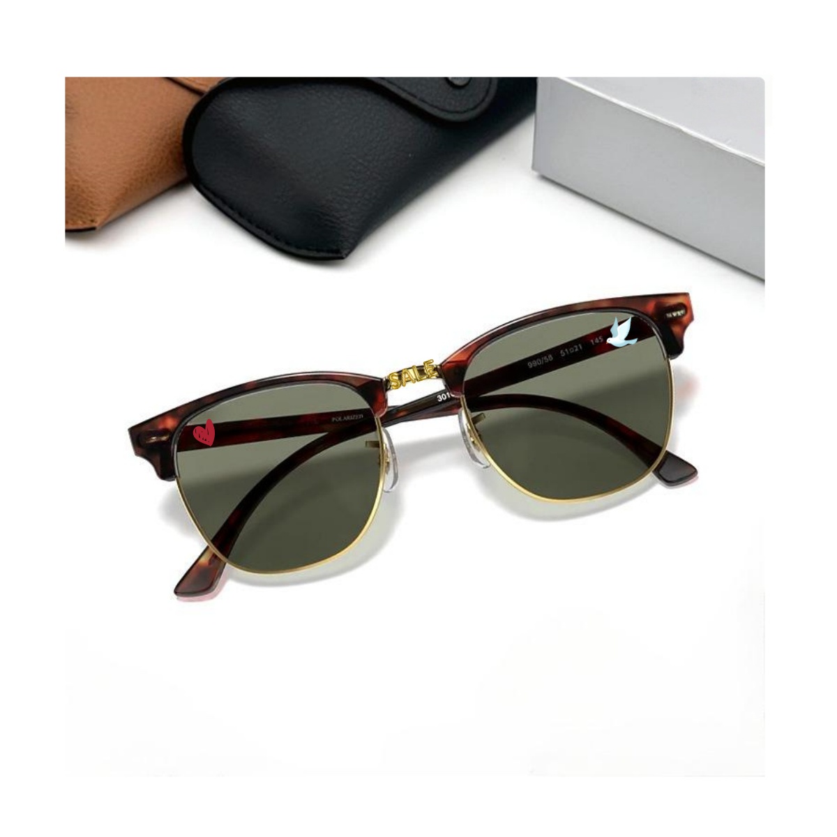 Occhiali Da Sole Retrò Ovali - Lenti Grigie UV400, Unisex - Foto 4