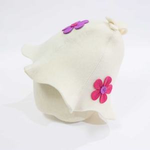 Gorro de Sauna de Lana Natural para <span class=keywords><strong>Hombre</strong></span> y Mujer, <span class=keywords><strong>con</strong></span> Flores, Ecológico, Aislante, para Spa, Baño de Vapor, Banya - Product Image 2