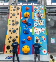 Mur d'escalade en plastique pour aire de jeux intérieure pour enfants