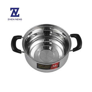 Pentola a fondo singolo in acciaio inox 201 con logo personalizzato per cucina professionale, forma ad arco, pentola di seconda generazione, 4 pezzi, MOQ basso, ora disponibile - Product Image 5