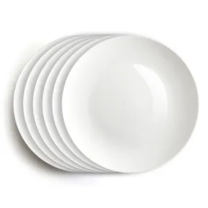 Wholesale Ceramic Platter White Round Side Plates Fine Bone China Wedding Under Plate
