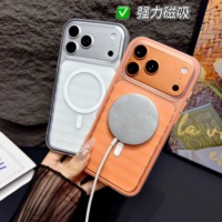 Coque rigide mate sans cadre effet givré avec anneau magnétique intégré anti-traces de doigts compatible avec iPhone 16 17 Pro Max (vente en gros)