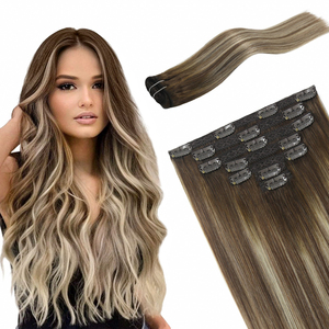 Clip di qualità Premium In Extension <span class=keywords><strong>capelli</strong></span> umani evidenziati <span class=keywords><strong>colore</strong></span> 18 /613 Clip per <span class=keywords><strong>capelli</strong></span> <span class=keywords><strong>7</strong></span> pezzi 100 grammo - Product Image 3