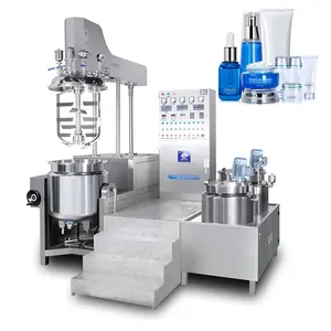 Maquinaria cosmética Equipo de fabricación de cremas Fabricante de loción corporal facial Mezclador Máquina emulsionante homogénea al vacío