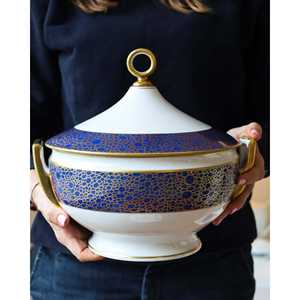 Service de table complet Richard Ginori Empire Pavone, vaisselle classique écologique avec or en relief pour les hôtels - Product Image 5