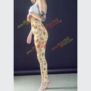 Leggings épais tricotés en Spandex/Nylon, longueur cheville, avec effet froncé aux fesses, taille haute, coupe en V, respirants, pour femmes - Product Image 3