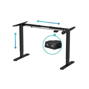 Home Office Furniture Single Motor Sit Stand Up Lift Desk Frame Laptop Computer Table Height Adjustable Electric Standing Desk