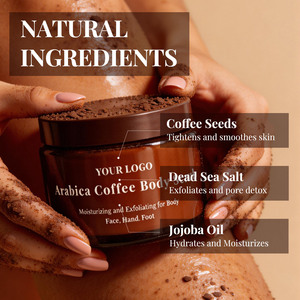Muestra Gratuita de Exfoliante Facial Natural, Exfoliante Corporal de Café, Azúcar y Sal - Product Image 4