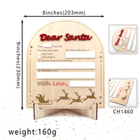 MD141CH1460 Dear Santa Dry Erase Sign Madera Acrílico Regalo de Nochebuena, Milestone Photo Prop para niños Niños