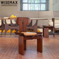 WISEMAX FURNITURE Wabi-Sabi Design unique Mobilier d'hôtel en bois massif naturel Chaise de salle à manger simple et durable pour le salon moderne