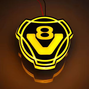 Badge lumineux LED coloré HST-25123 24V <span class=keywords><strong>V8</strong></span> Logo, compatible avec les camions lourds <span class=keywords><strong>Scania</strong></span>, emblème de calandre personnalisé - Product Image 5
