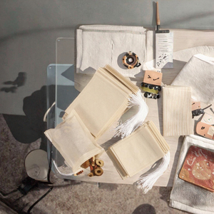 100pcs Biodegradable Mini Tea Infuser Pouches Drawstring <b>Filter</b> <b>Paper</b> Empty Pots for Loose Leaf Tea Powder - Product Image 3