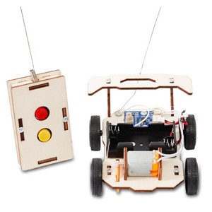 Kit de jouets à assembler soi-même OKYN-Y2435, kit de modèle de voiture RC en bois, jouet de voiture télécommandée, jouets d'ingénierie pour enfants, kits de construction de voitures - Product Image 2
