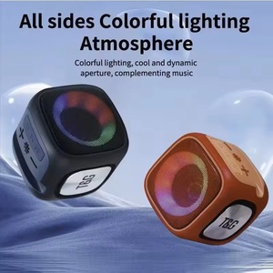 Enceinte Cube TG359 avec lumière LED RVB, support de téléphone portable exquis, enceinte sans fil mini BT5.3 légère - Product Image 4