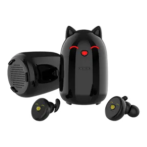 可爱猫无线扬声器和立体声耳机入耳式耳机多功能蓝牙扬声器
