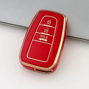 Gold Edge TPU Key Cover Gehäuses chutz für Toyota Land Cruiser Prado Smart Key Remote 2-Tasten-GOLD-Farbzubehör - Product Image 5